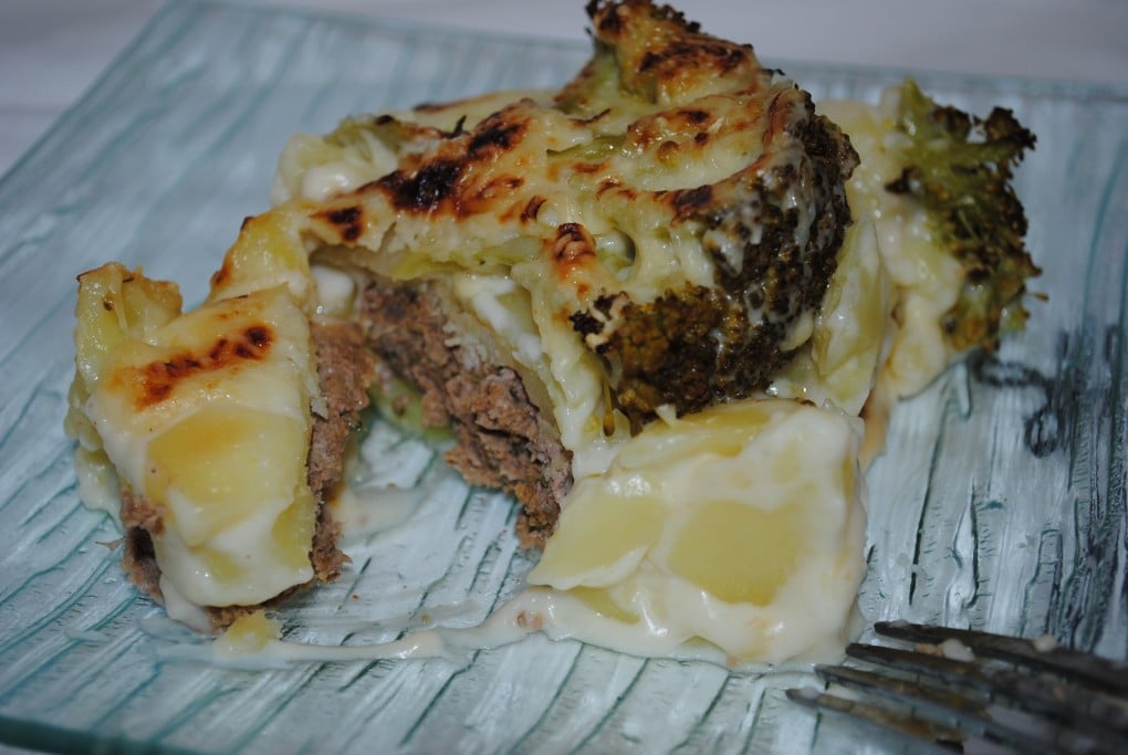 Gratin de pomme de terre et de brocoli