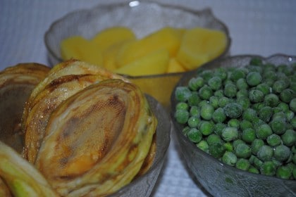 Tajine de boeuf aux artichauts, petits pois
