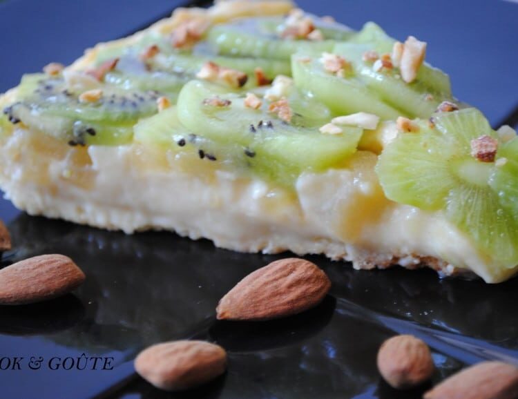 Tarte aux kiwis et aux pommes caramélisées