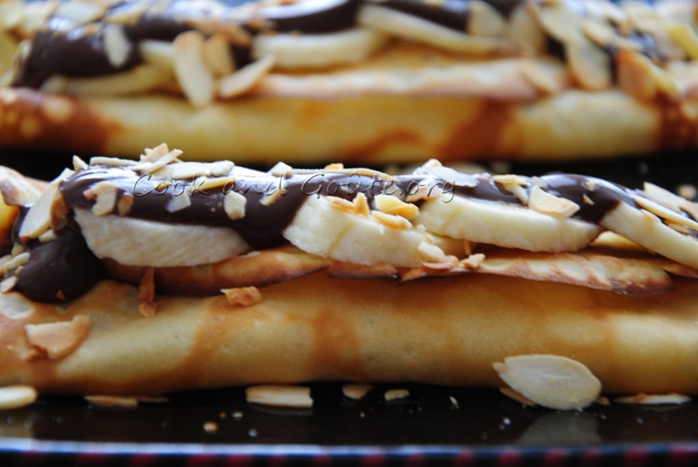 Crêpes banane et chocolat