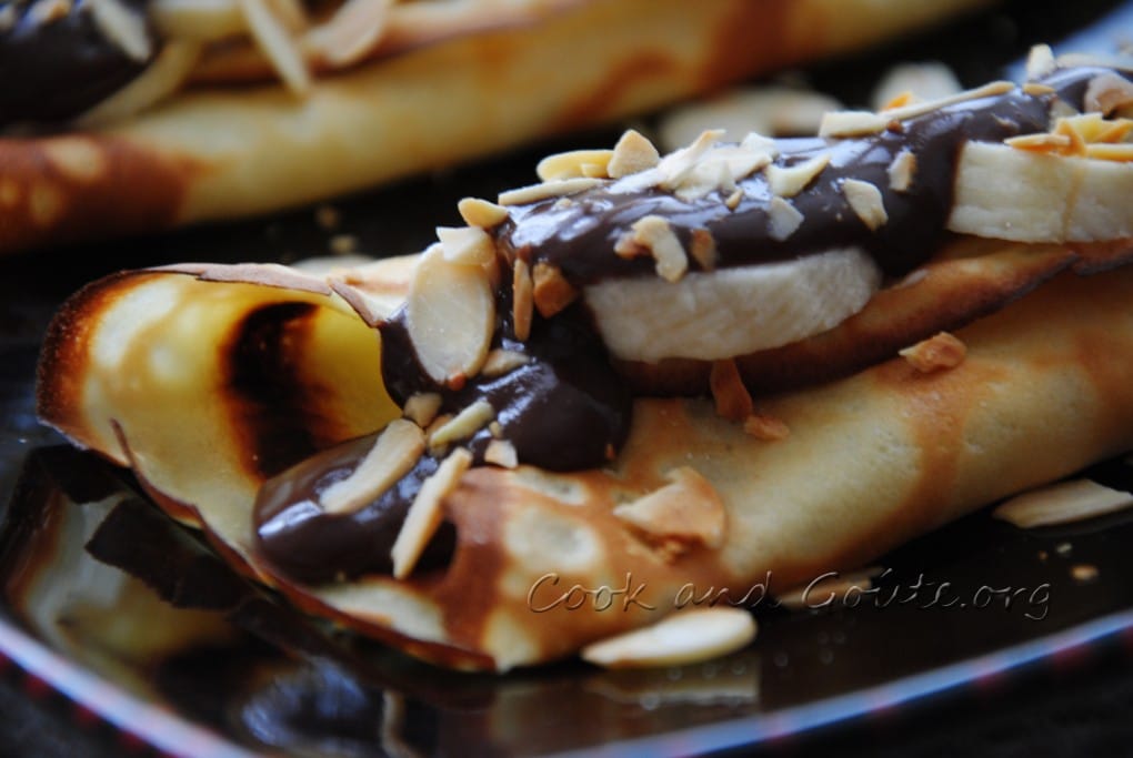 Crêpes banane et chocolat