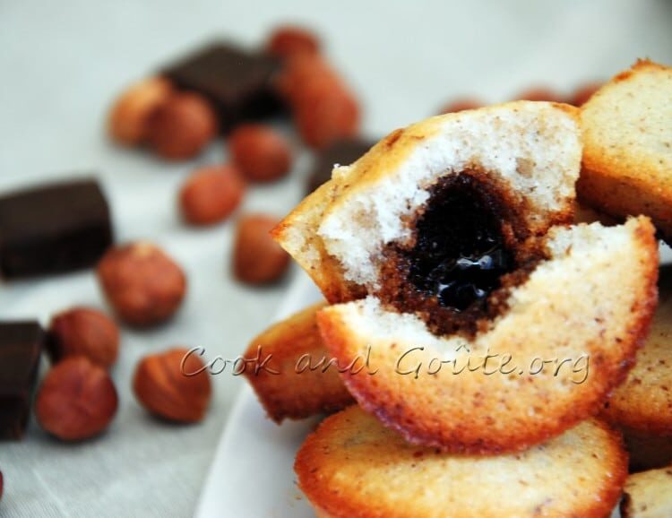 Financiers aux noisettes caramels