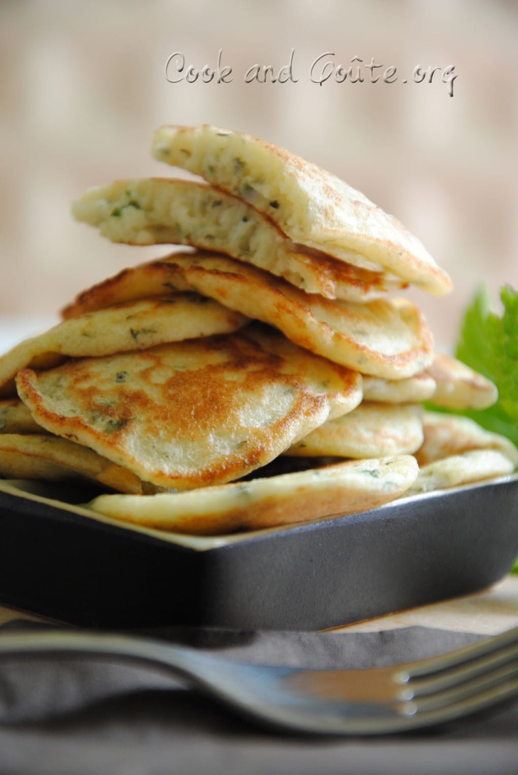 blinis aux herbes