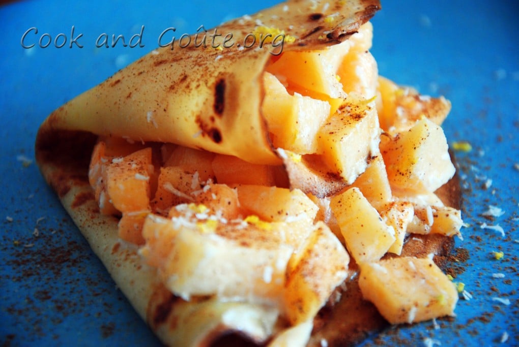 Crêpes aux kakis