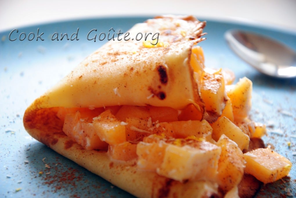 Crêpes aux kakis 