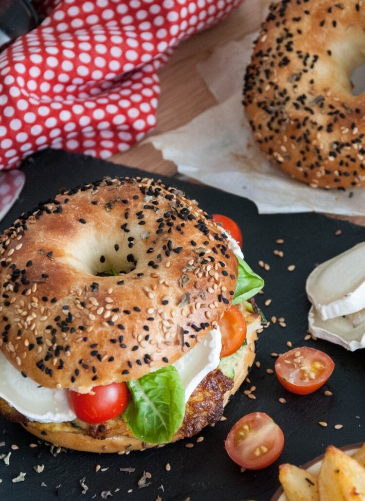 Bagels végétariens au chèvre