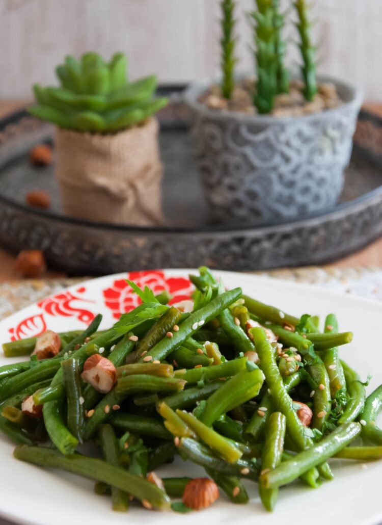 Haricots verts sautés façon asiatique