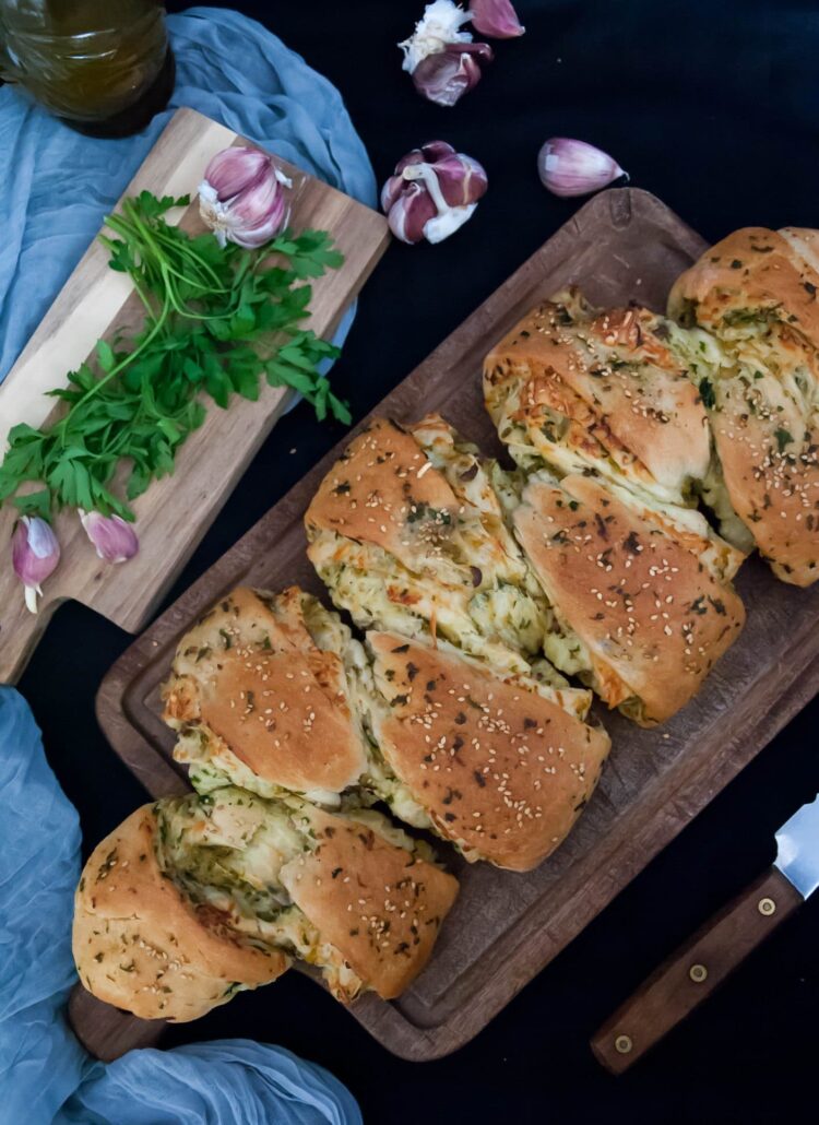 Pain à la persillade façon pull apart bread