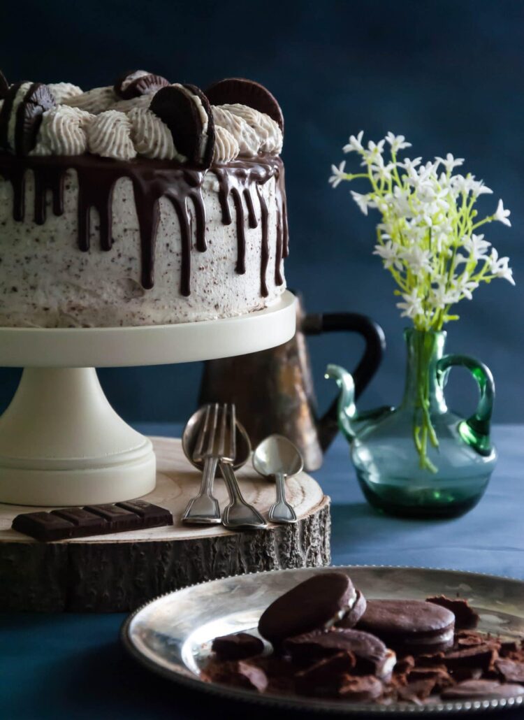Layer cake aux biscuits oréo