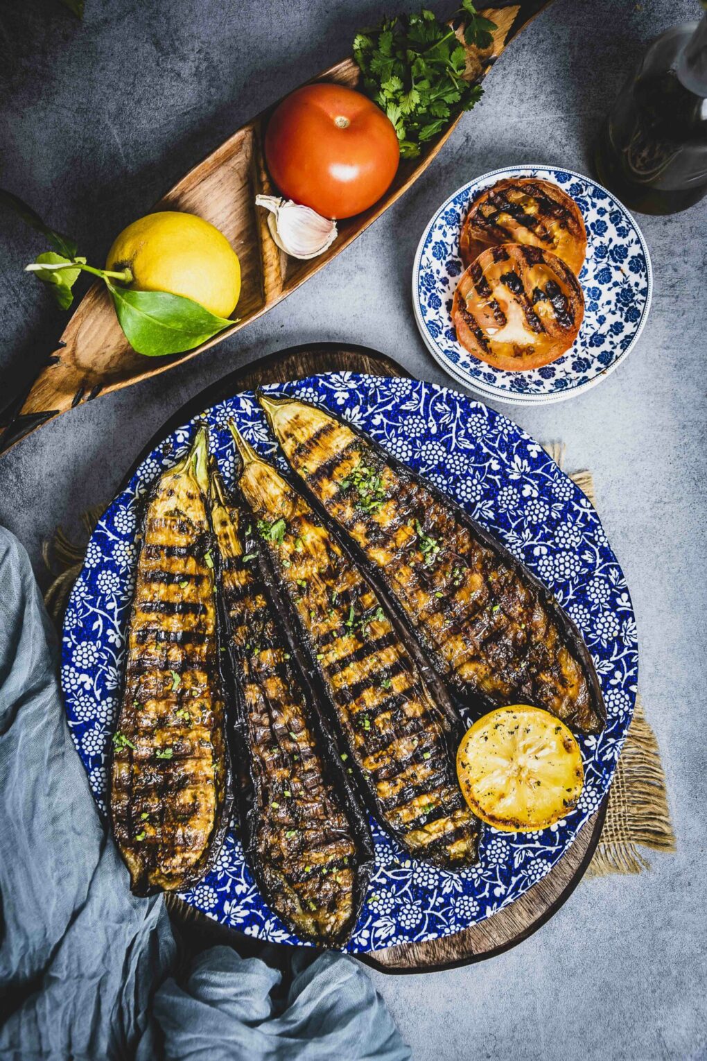 aubergines grillées