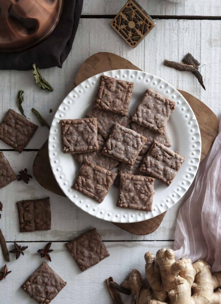 Biscuits au chocolat au gingembre et à la  cannelle